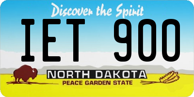 ND license plate IET900