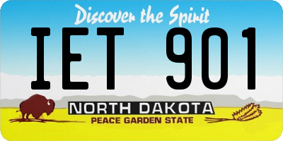 ND license plate IET901