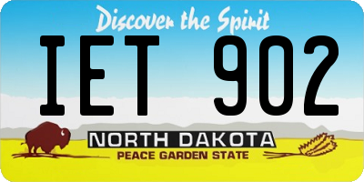 ND license plate IET902