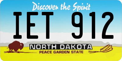 ND license plate IET912
