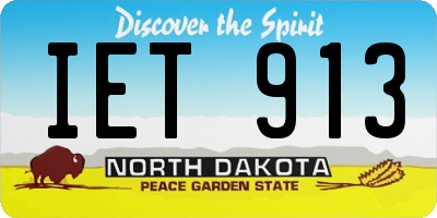 ND license plate IET913