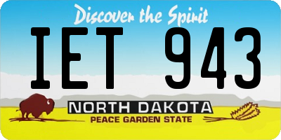 ND license plate IET943