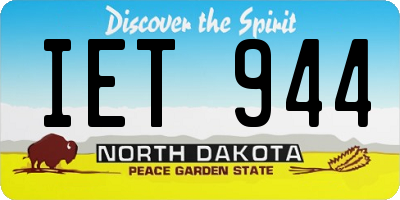 ND license plate IET944