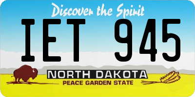 ND license plate IET945