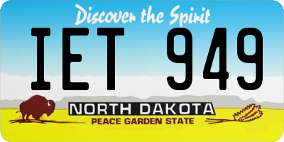 ND license plate IET949