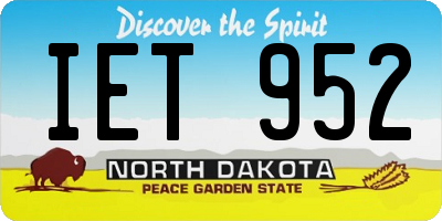 ND license plate IET952