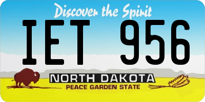 ND license plate IET956
