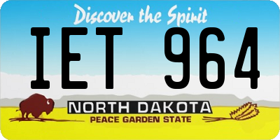 ND license plate IET964