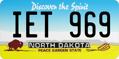 ND license plate IET969