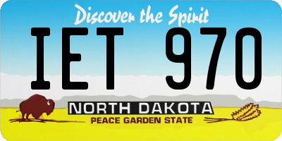 ND license plate IET970