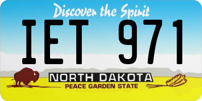 ND license plate IET971