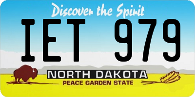 ND license plate IET979