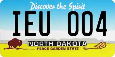 ND license plate IEU004