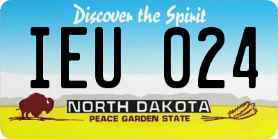ND license plate IEU024
