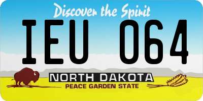 ND license plate IEU064