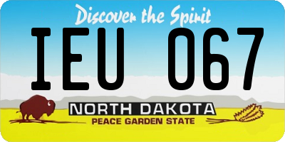 ND license plate IEU067