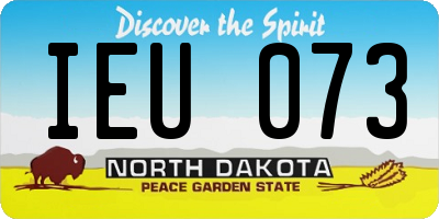ND license plate IEU073
