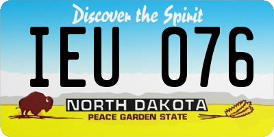 ND license plate IEU076