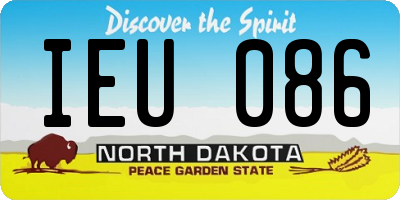 ND license plate IEU086