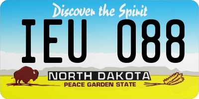 ND license plate IEU088