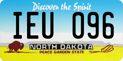 ND license plate IEU096