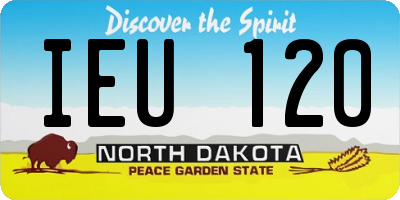 ND license plate IEU120