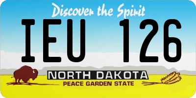 ND license plate IEU126