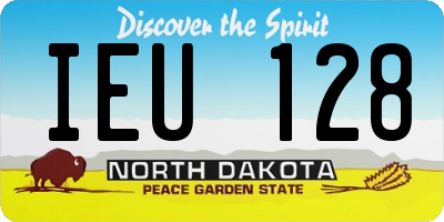 ND license plate IEU128