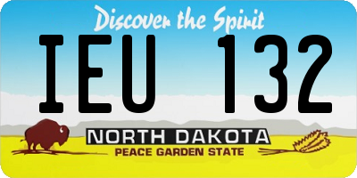 ND license plate IEU132
