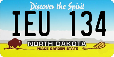 ND license plate IEU134