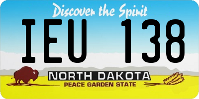 ND license plate IEU138