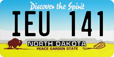 ND license plate IEU141