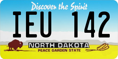 ND license plate IEU142