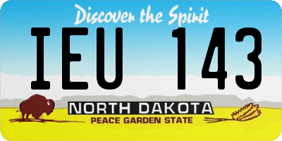 ND license plate IEU143
