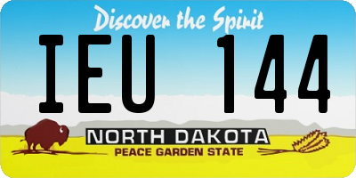 ND license plate IEU144