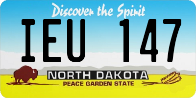 ND license plate IEU147