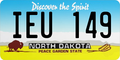 ND license plate IEU149