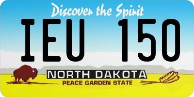 ND license plate IEU150