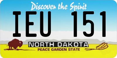 ND license plate IEU151
