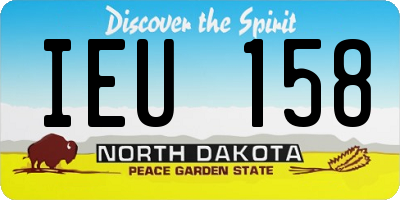 ND license plate IEU158