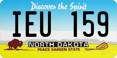 ND license plate IEU159