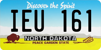 ND license plate IEU161