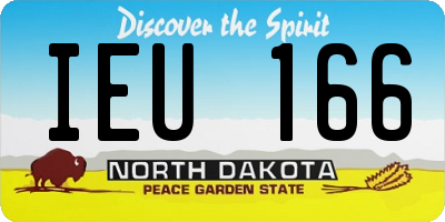 ND license plate IEU166