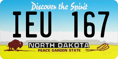 ND license plate IEU167