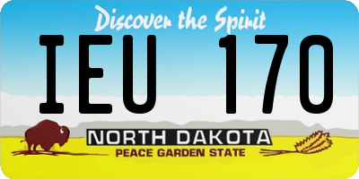 ND license plate IEU170