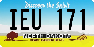 ND license plate IEU171
