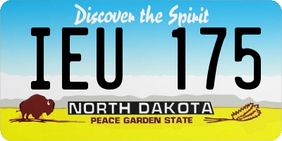 ND license plate IEU175