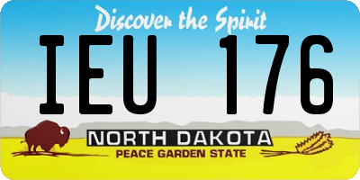 ND license plate IEU176