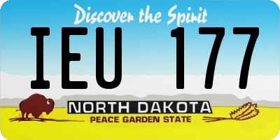 ND license plate IEU177