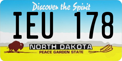 ND license plate IEU178